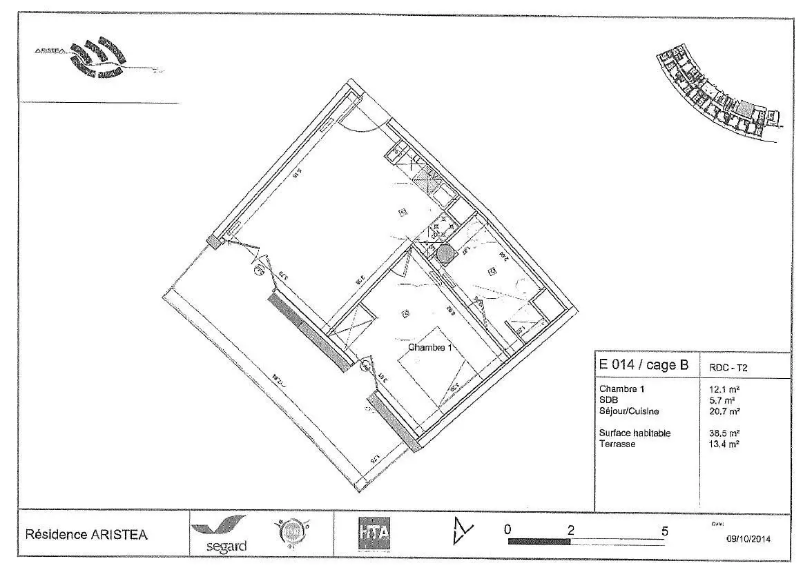 Location appartement 2 pièces 38,5 m2