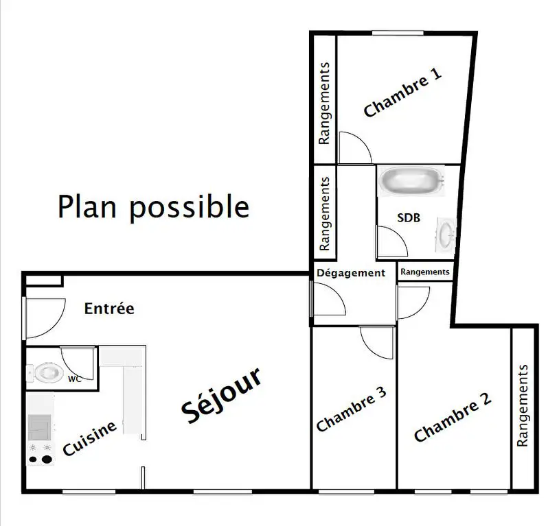 Vente appartement 4 pièces 85 m2