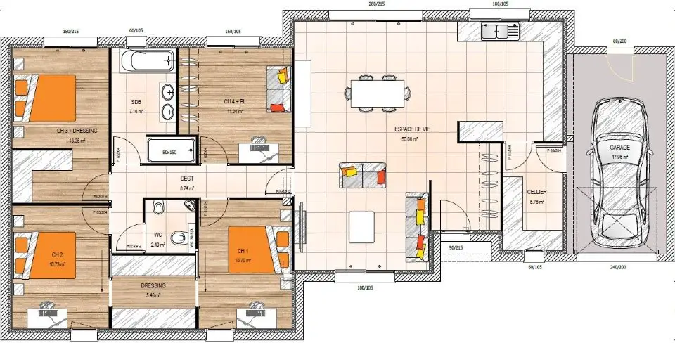 Vente maison 6 pièces 123 m2