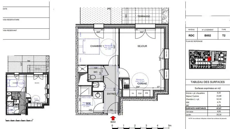 Vente appartement 2 pièces 48 m2
