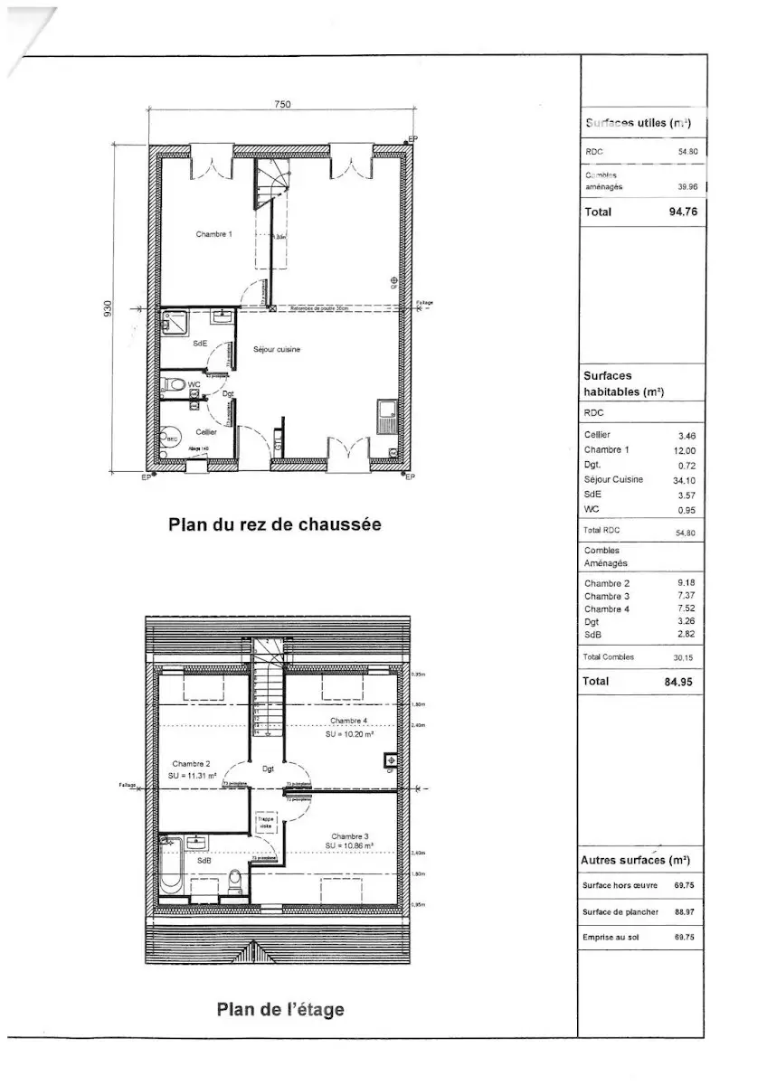 Vente maison 5 pièces 84,95 m2