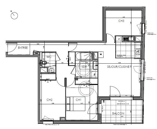 Vente appartement 4 pièces 78,42 m2
