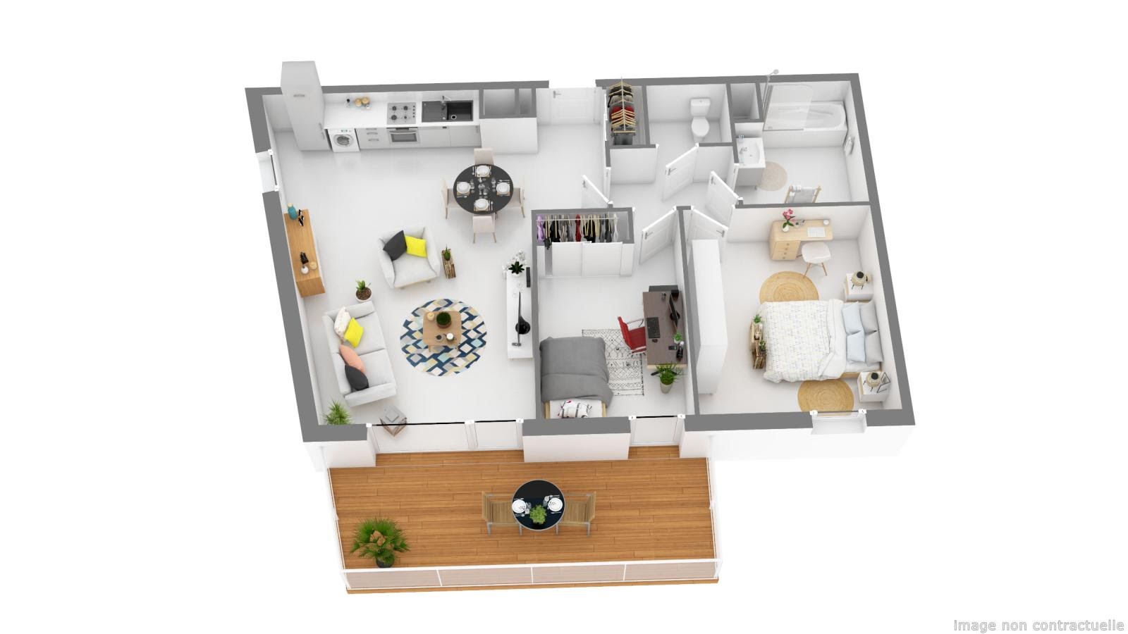 Location appartement 3 pièces 65 m2