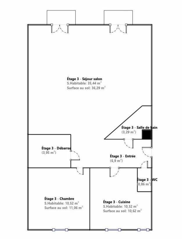 Vente appartement 2 pièces 71,28 m2