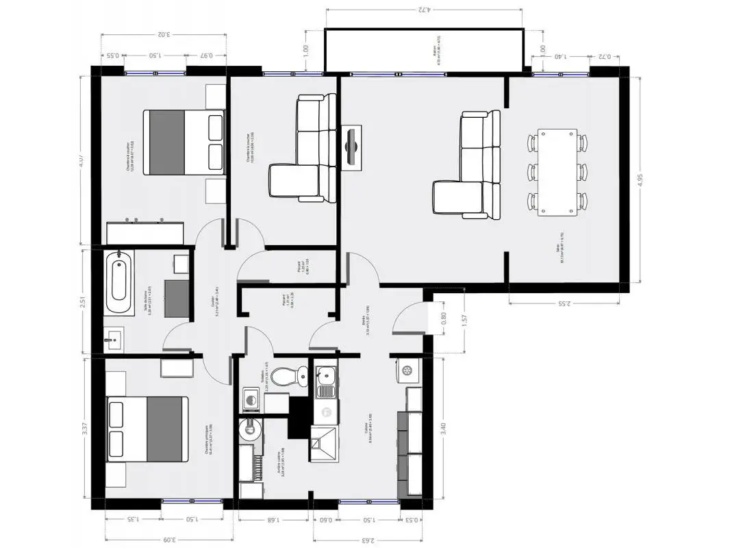 Vente appartement 4 pièces 95 m2