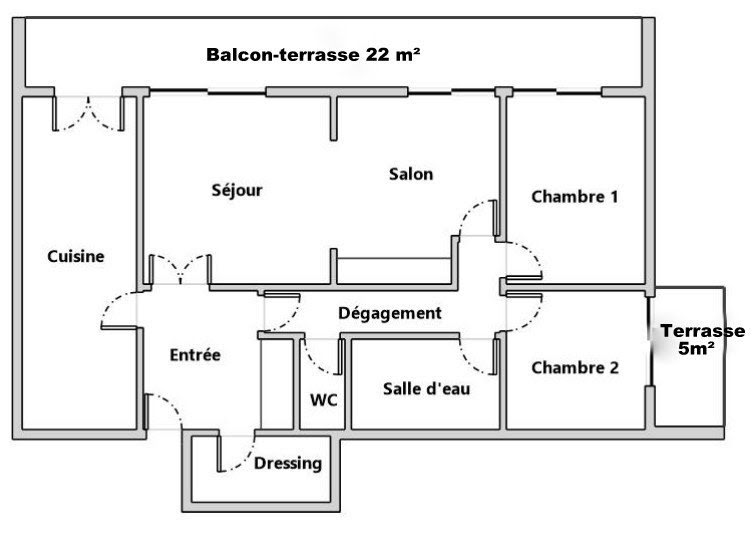 Vente appartement 4 pièces 91 m2