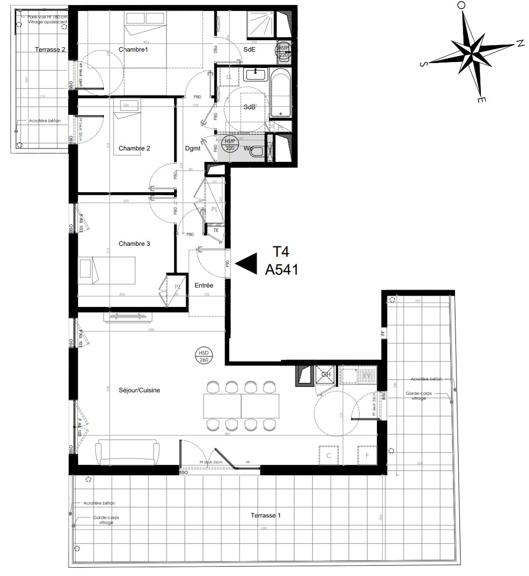Vente appartement 4 pièces 96,3 m2