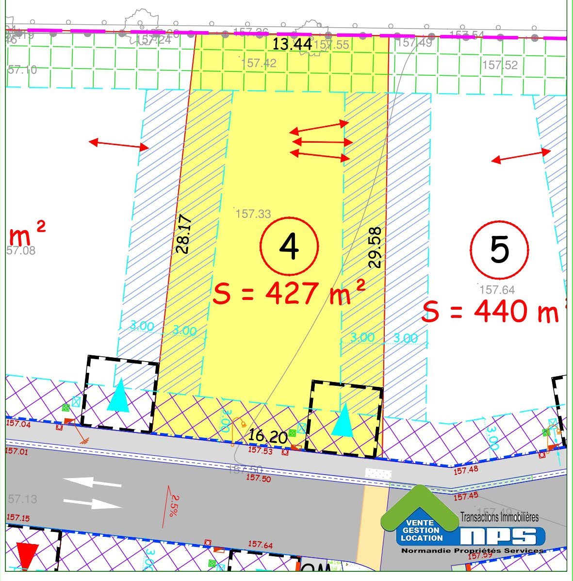 Vente terrain 427 m2