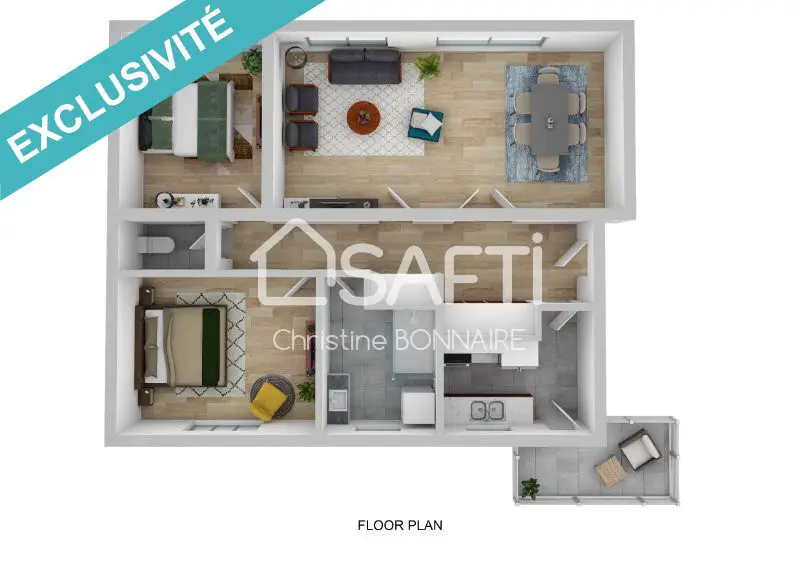 Vente appartement 4 pièces 80 m2