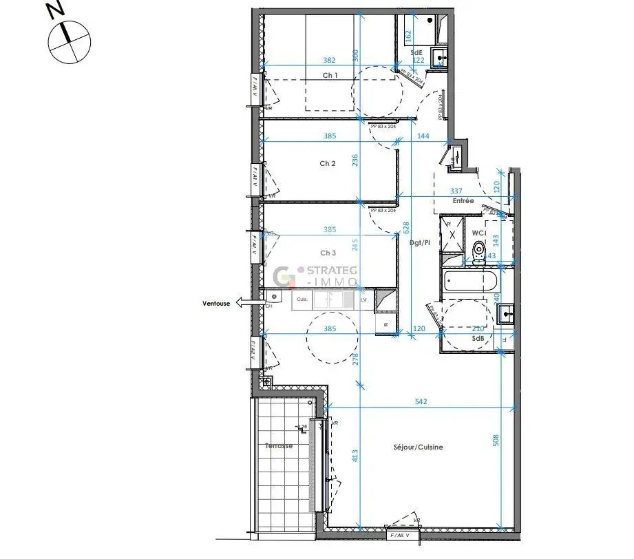 Vente appartement 4 pièces 88,8 m2