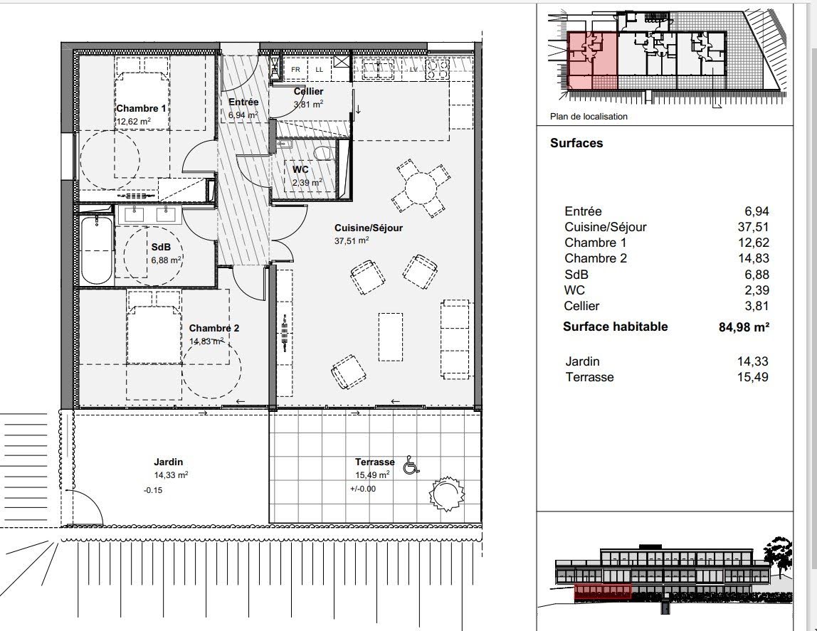 Vente appartement 4 pièces 85 m2