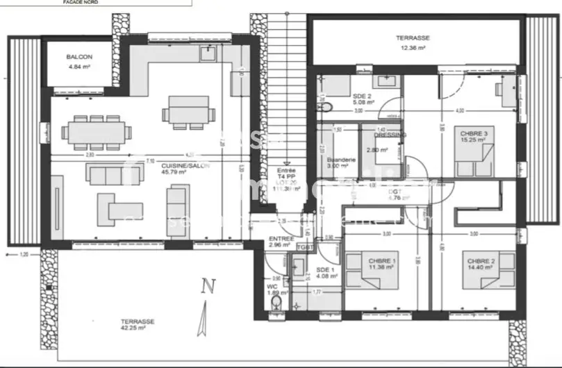 Vente appartement 5 pièces 111,39 m2