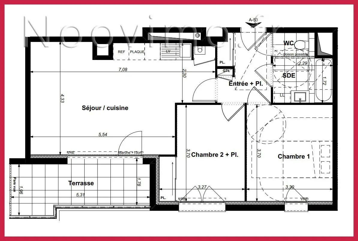 Vente appartement 3 pièces 60,25 m2