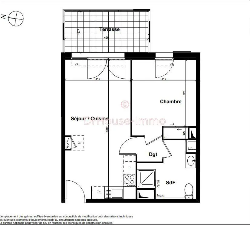 Vente appartement 2 pièces 41 m2
