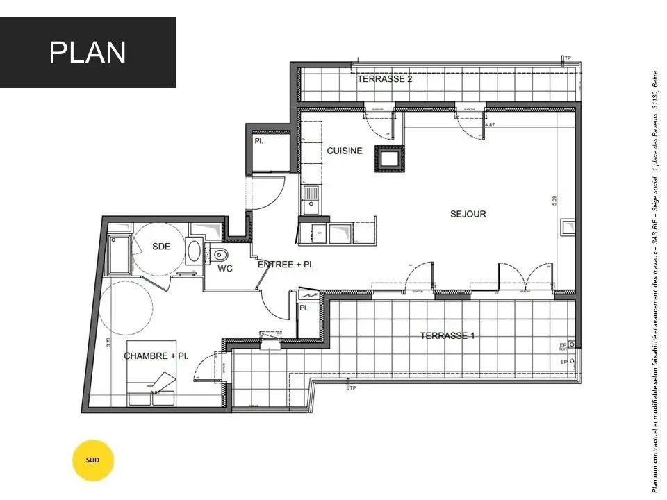 Vente appartement 2 pièces 66 m2