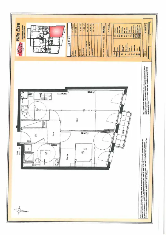 Location appartement 2 pièces 44,73 m2