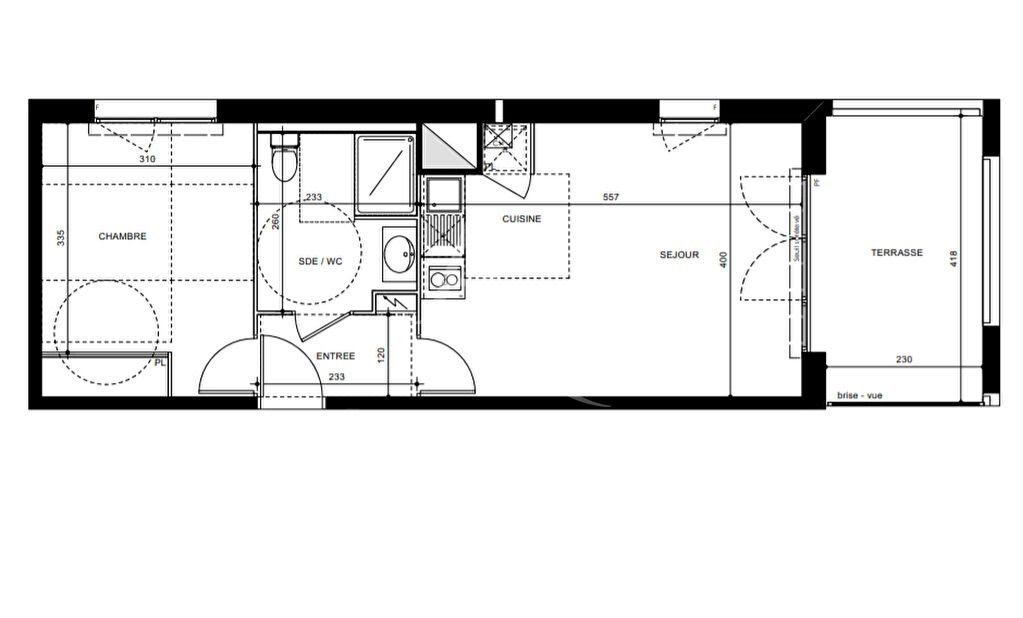 Vente appartement 2 pièces 42,56 m2