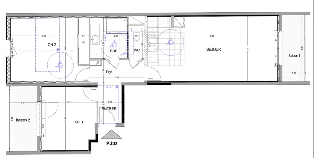 Vente appartement 3 pièces 69,76 m2