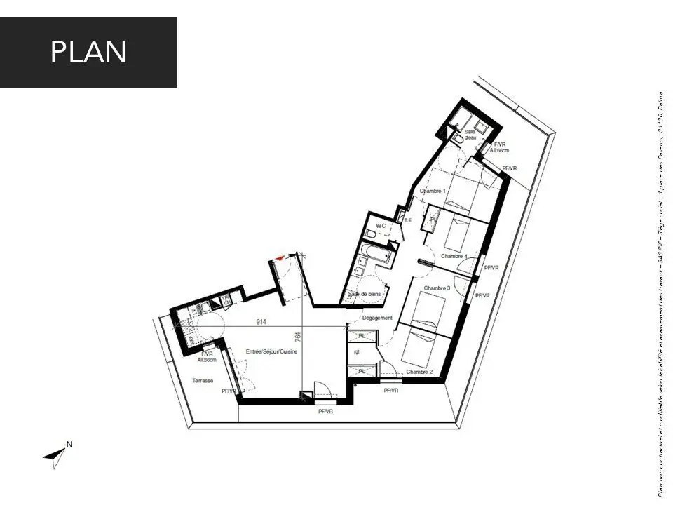 Vente appartement 5 pièces 107 m2