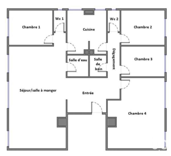 Vente appartement 6 pièces 130 m2