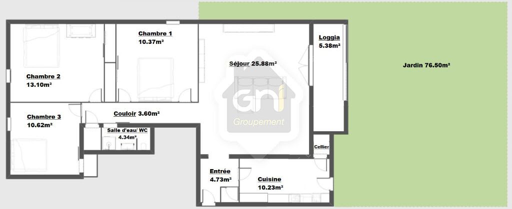 Vente appartement 4 pièces 87,67 m2
