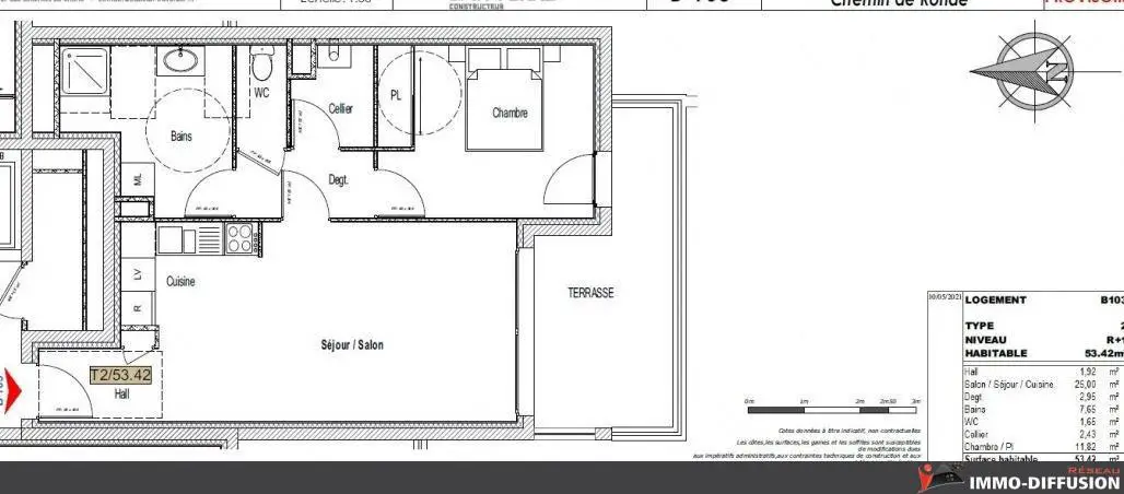 Vente appartement 2 pièces 53 m2