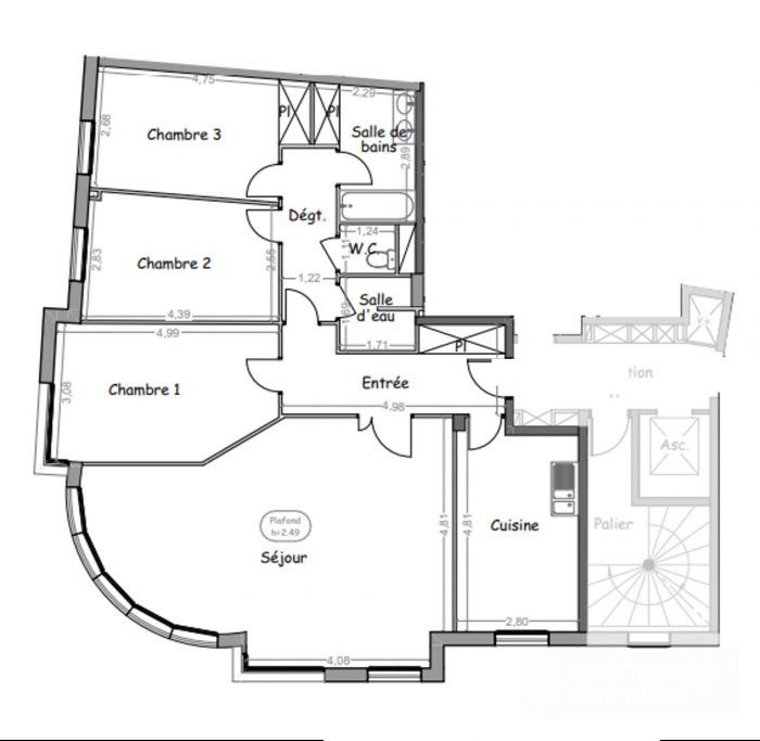 Vente appartement 4 pièces 113 m2