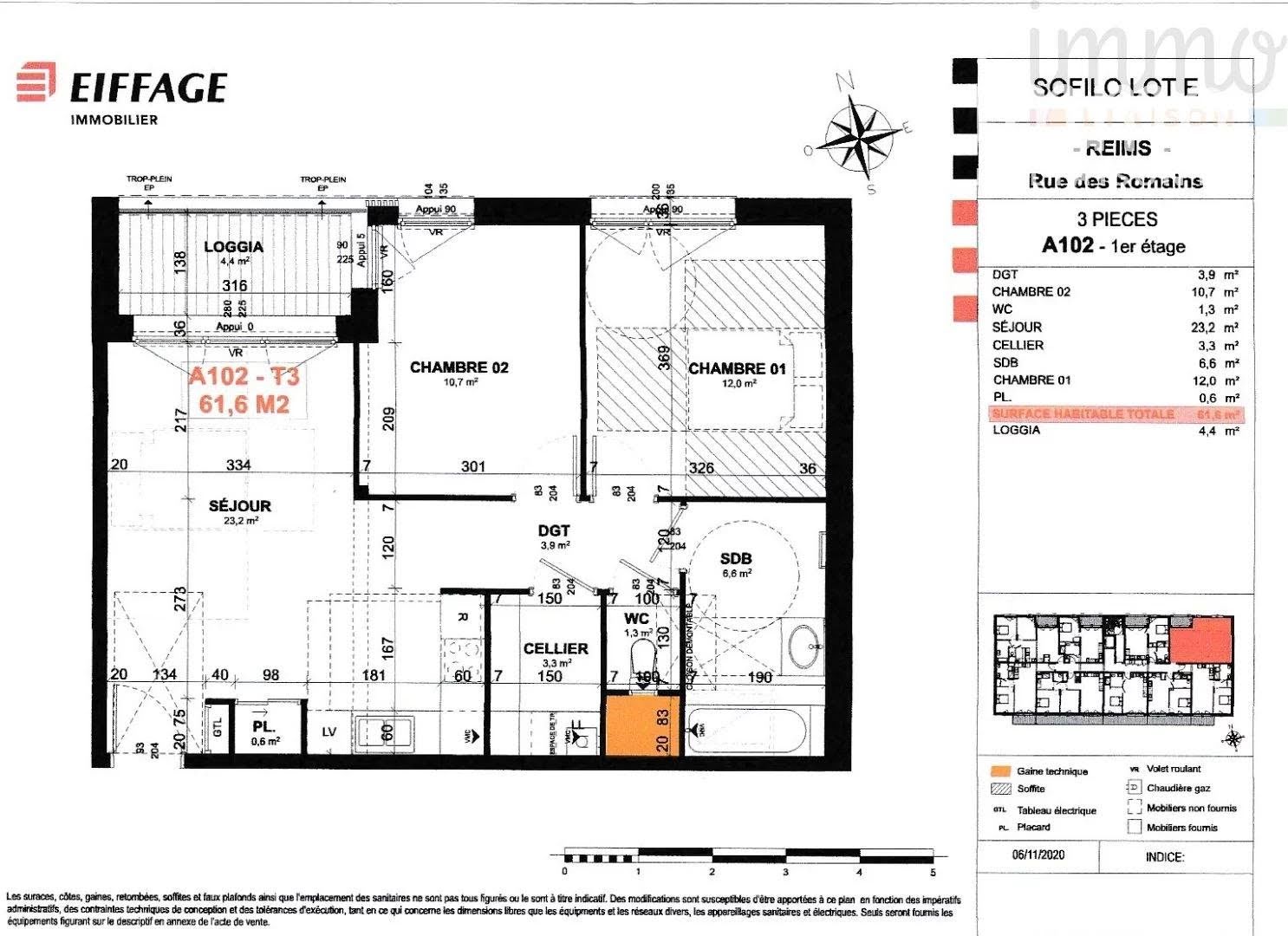 Vente appartement 4 pièces 116,2 m2