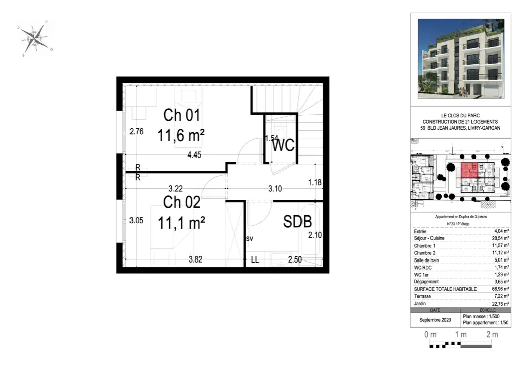Vente appartement 3 pièces 66,64 m2