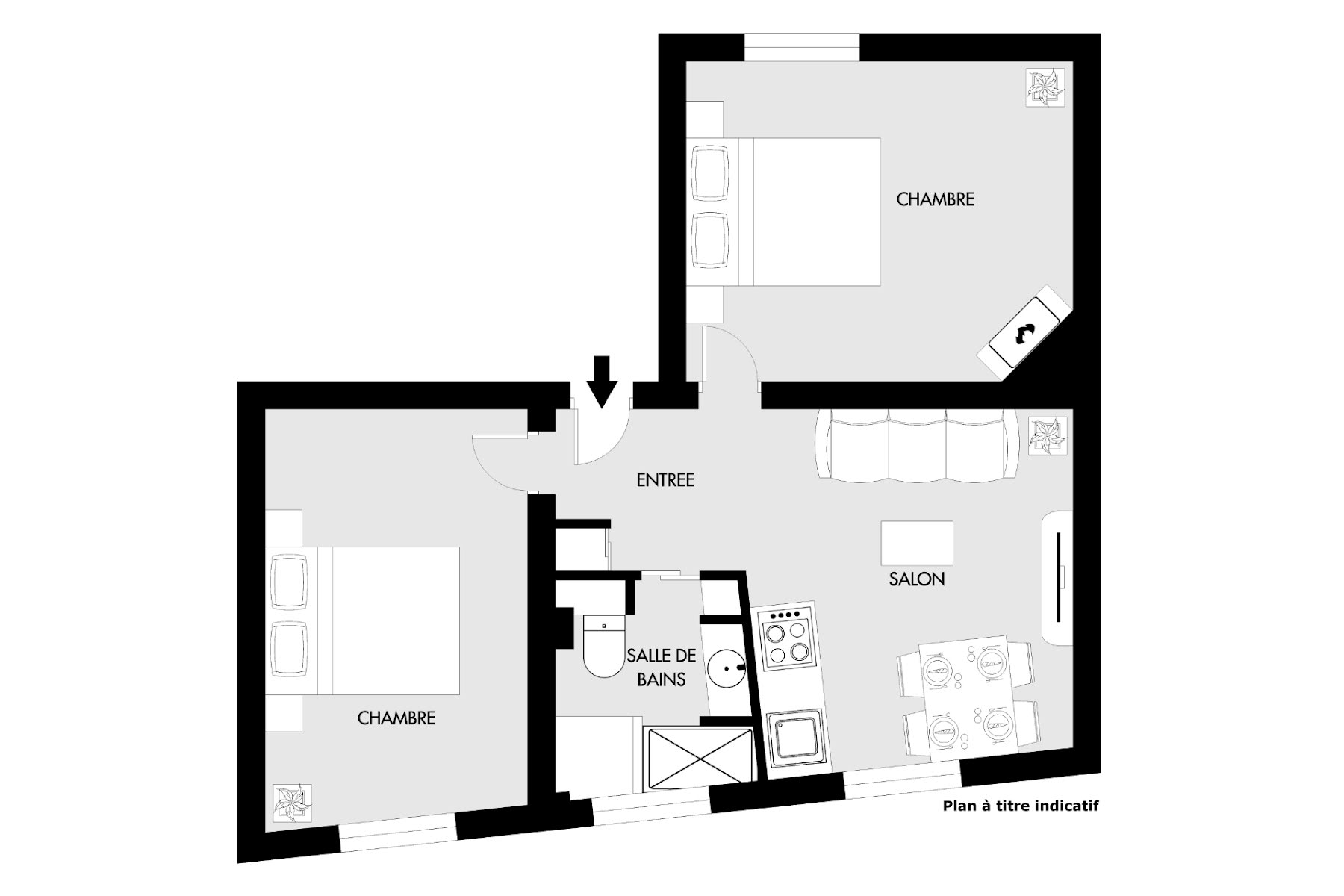 Vente appartement 3 pièces 45,81 m2
