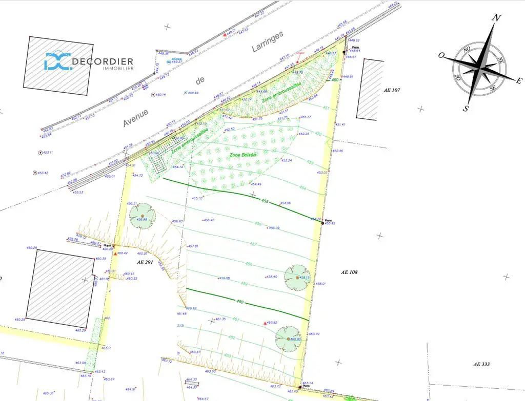 Vente terrain 1 045 m2