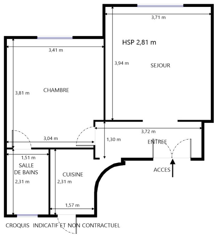 Vente appartement 2 pièces 39,19 m2