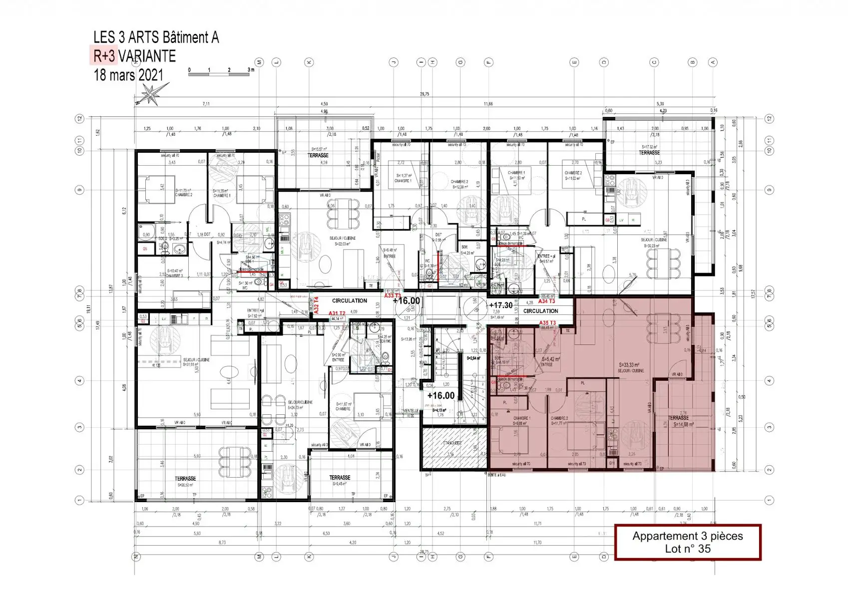 Vente appartement 3 pièces 66,45 m2