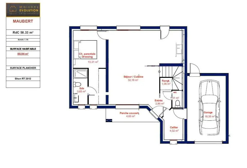 Vente maison 5 pièces 98 m2
