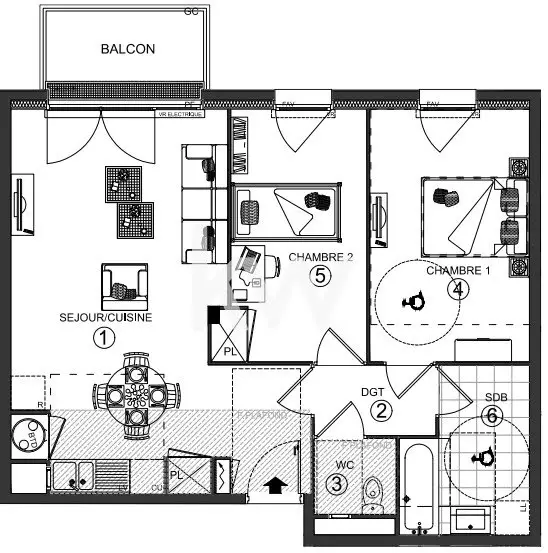 Vente appartement 3 pièces 62,35 m2