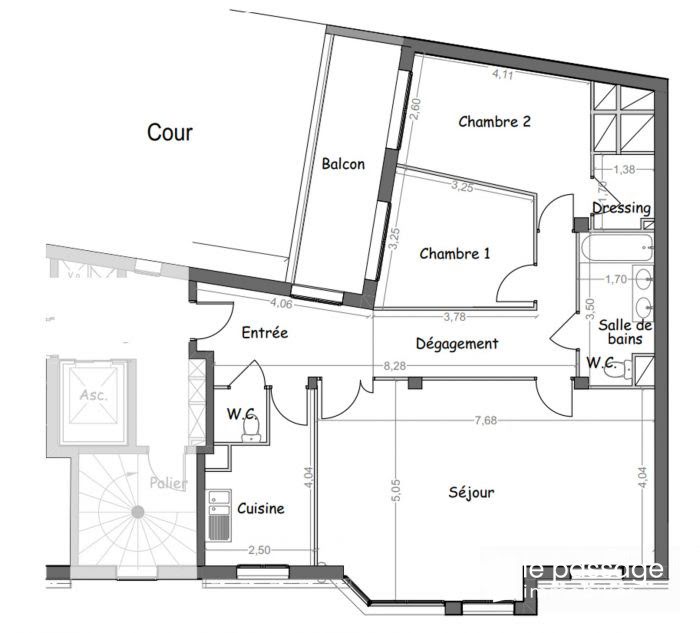 Vente appartement 3 pièces 92 m2