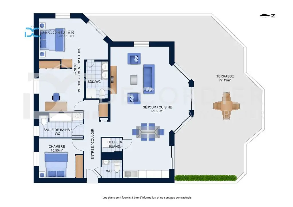 Vente appartement 3 pièces 116,77 m2