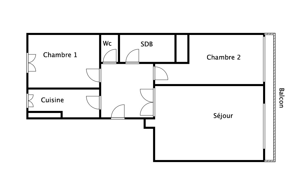 Vente appartement 3 pièces 60,5 m2