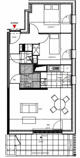 Vente appartement 3 pièces 58,2 m2