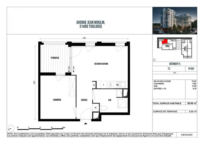 Vente appartement 2 pièces 39 m2