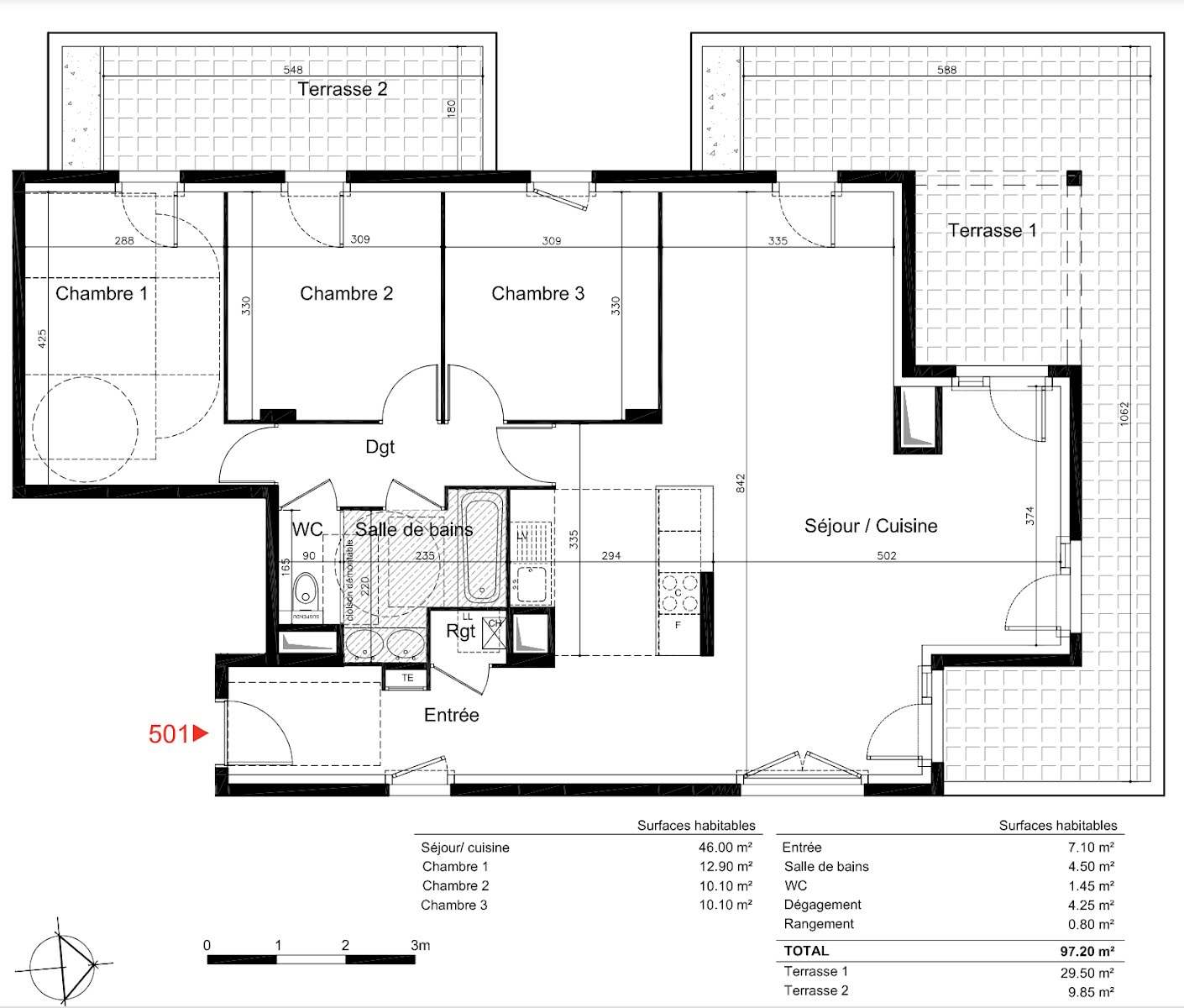 Vente appartement 5 pièces 97,2 m2