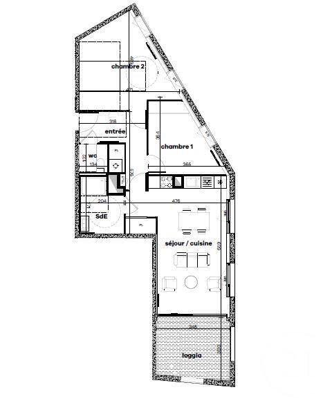Vente appartement 3 pièces 62,95 m2