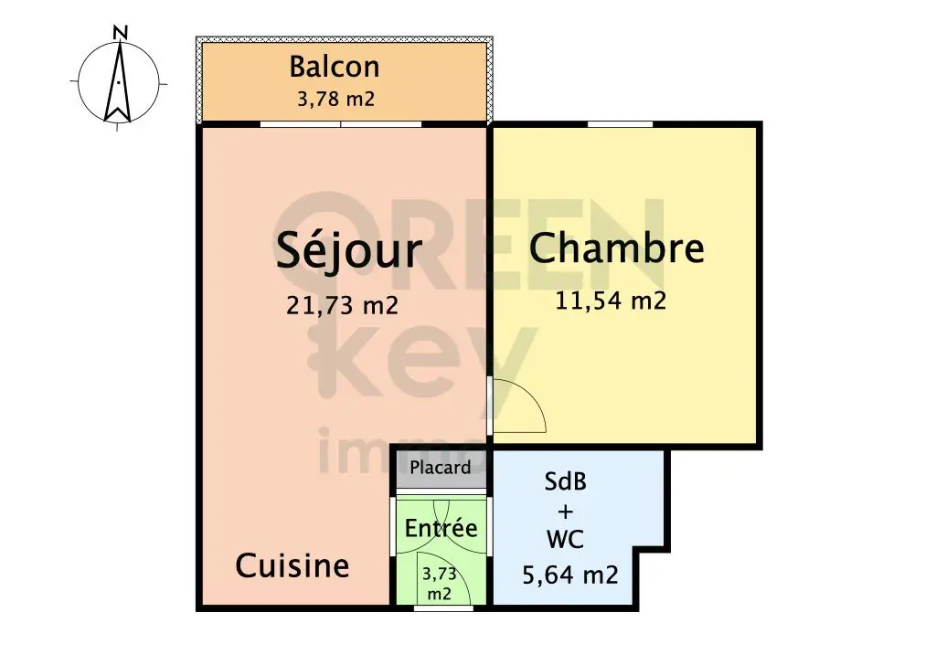 Vente appartement 2 pièces 42,64 m2