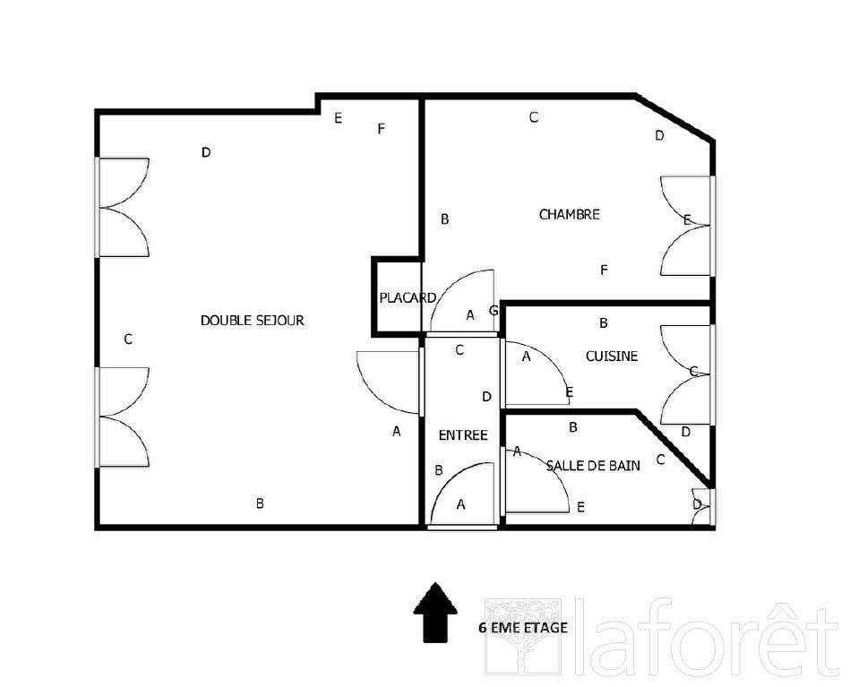 Vente appartement 3 pièces 44 m2
