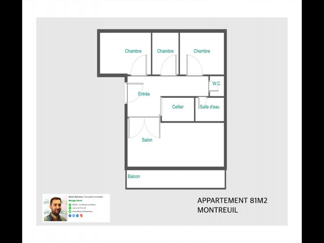 Vente appartement 4 pièces 81 m2