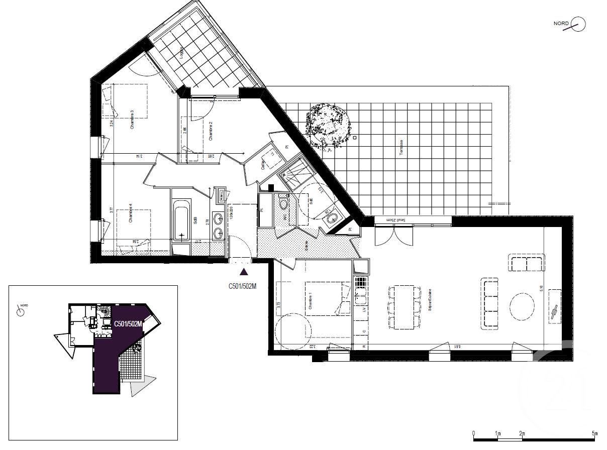 Vente appartement 5 pièces 113,4 m2