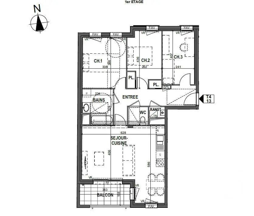 Vente appartement 4 pièces 82,02 m2