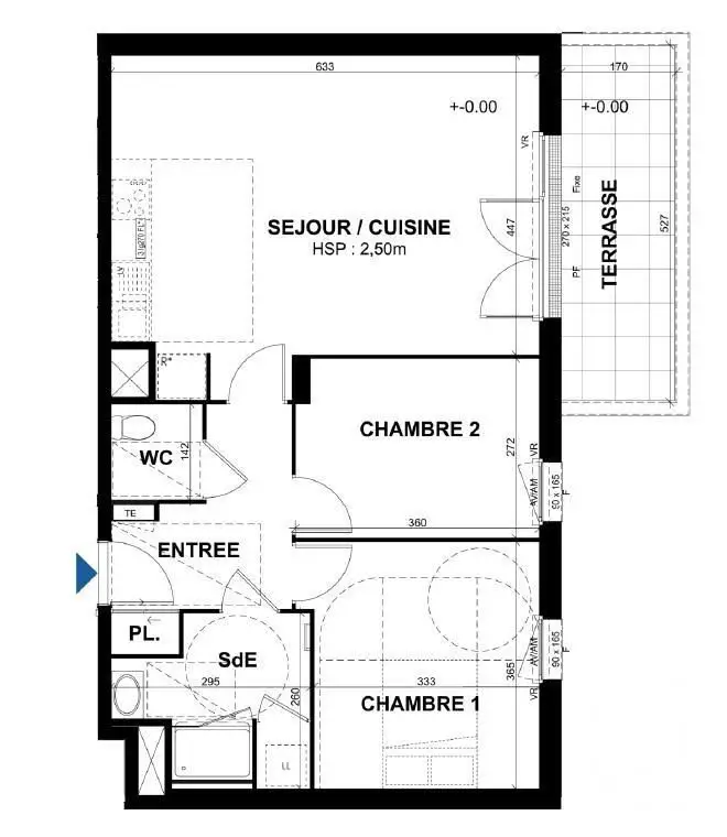 Vente appartement 3 pièces 65,34 m2