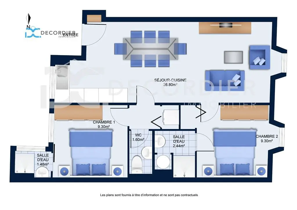 Vente appartement 3 pièces 54,33 m2