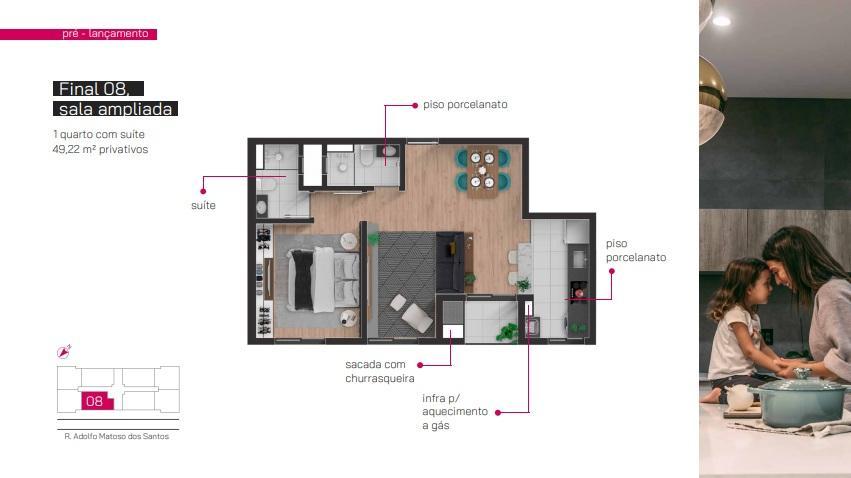Apartamento Venda 110m² de 2 quartos---